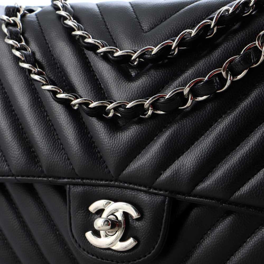 Chanel Classic Double Flap Bag Chevron Lambskin M… - image 6