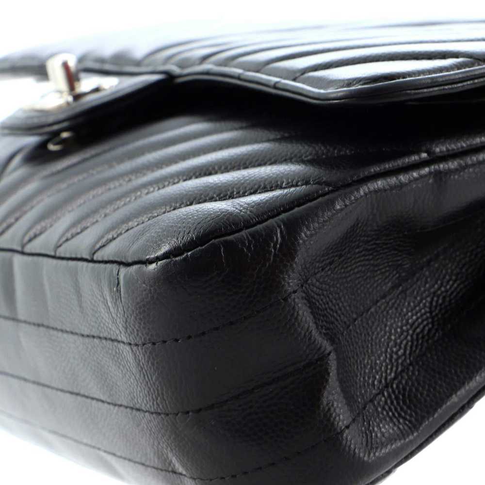 Chanel Classic Double Flap Bag Chevron Lambskin M… - image 7