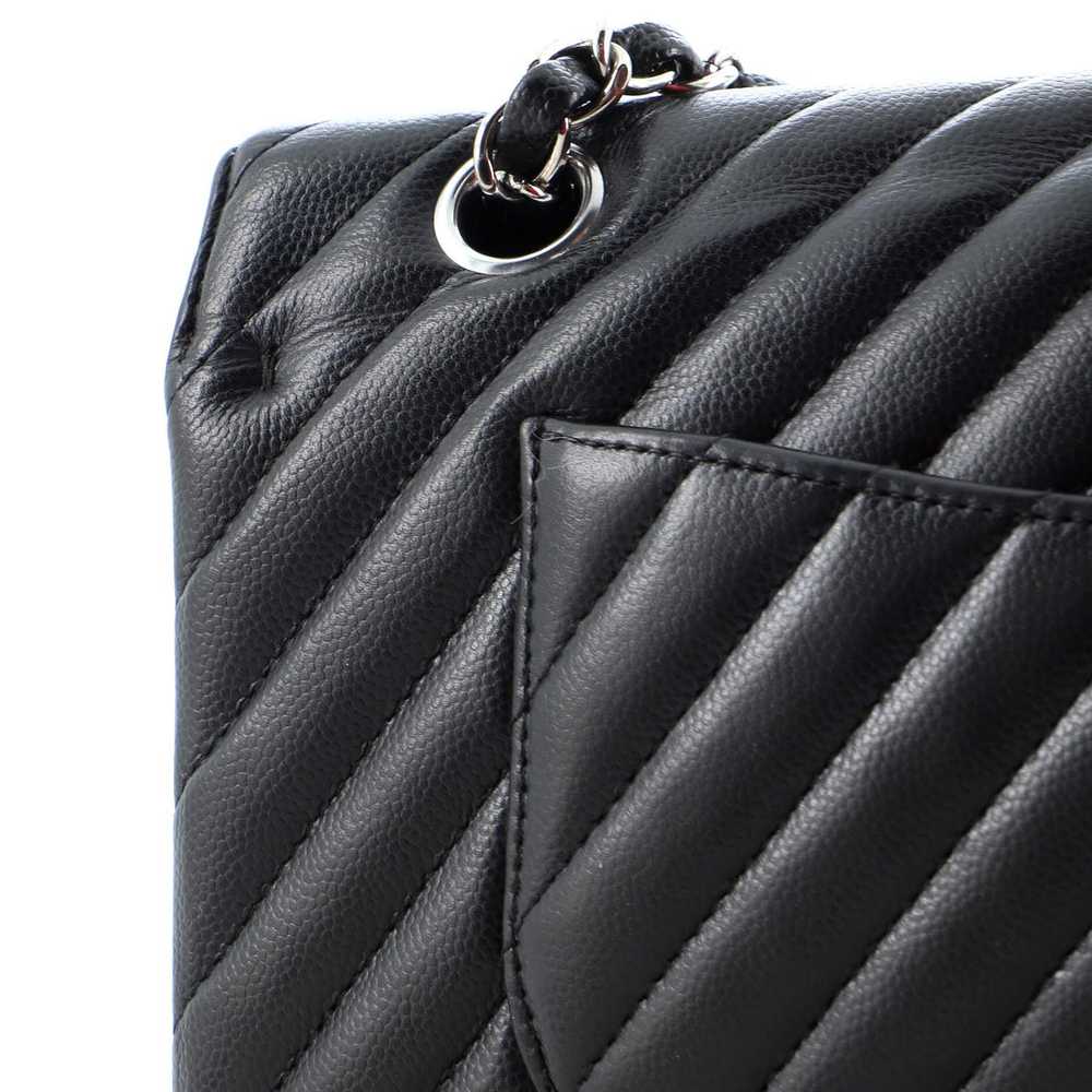 Chanel Classic Double Flap Bag Chevron Lambskin M… - image 8