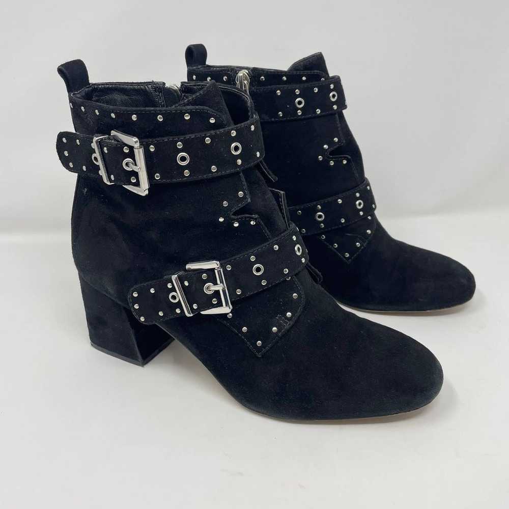 REBECCA MINKOFF Suede Studded Moto Ankle Boots in… - image 2