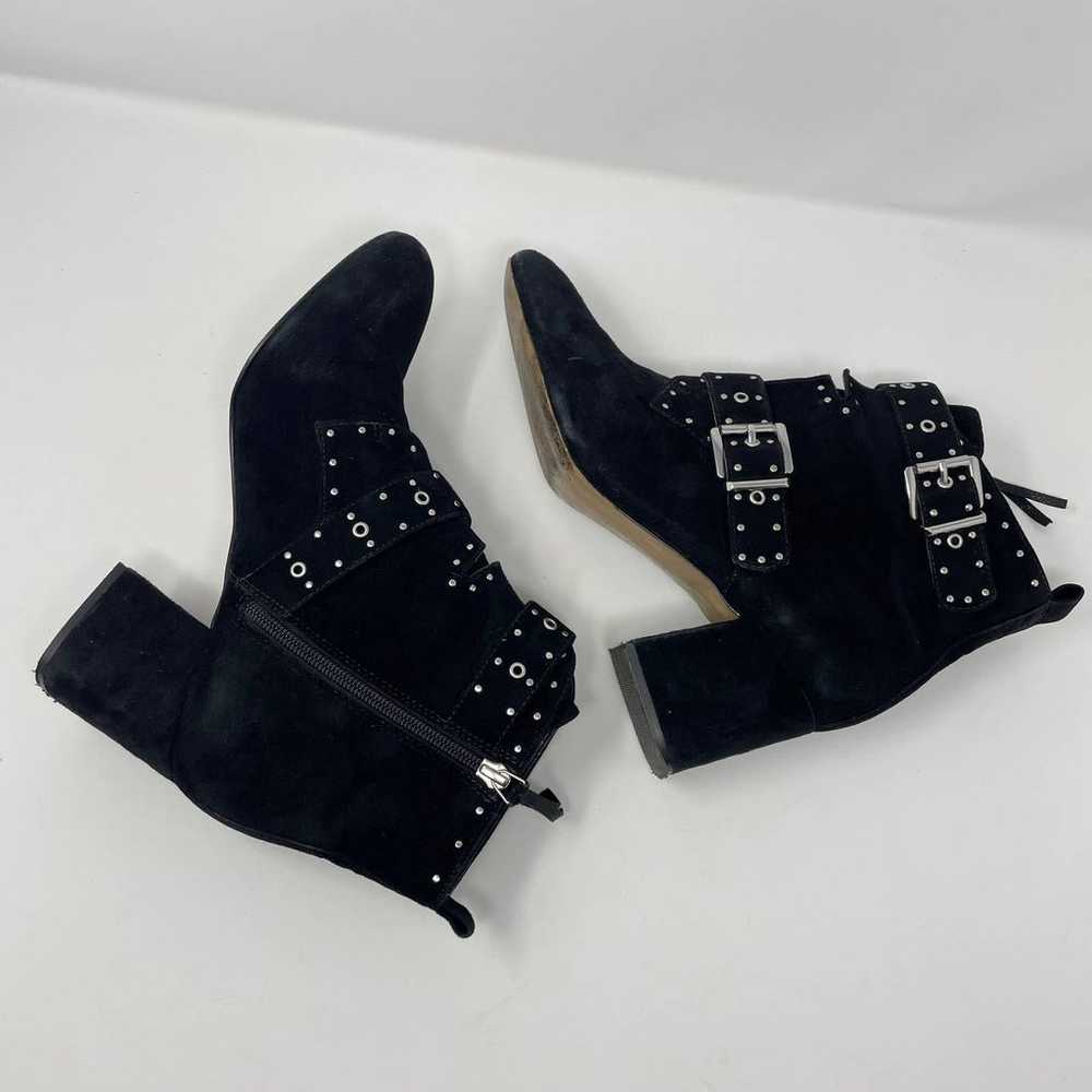 REBECCA MINKOFF Suede Studded Moto Ankle Boots in… - image 5