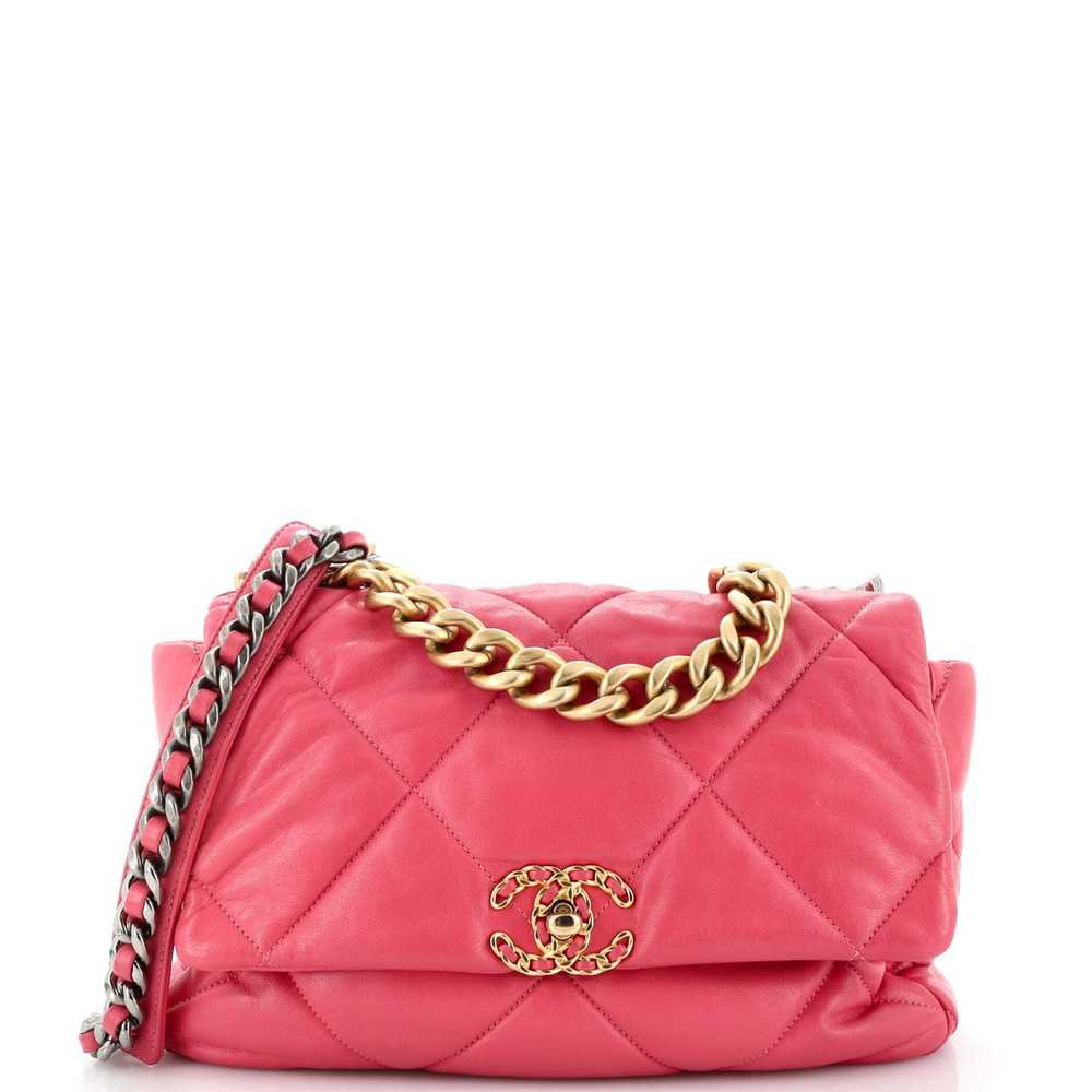 Chanel 19 Flap Bag Quilted Leather Large - image 1