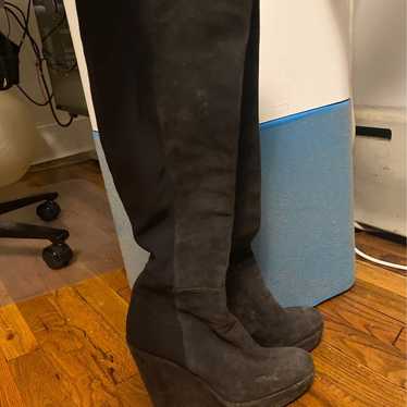 Stuart Weitzman thigh high suede boots - image 1