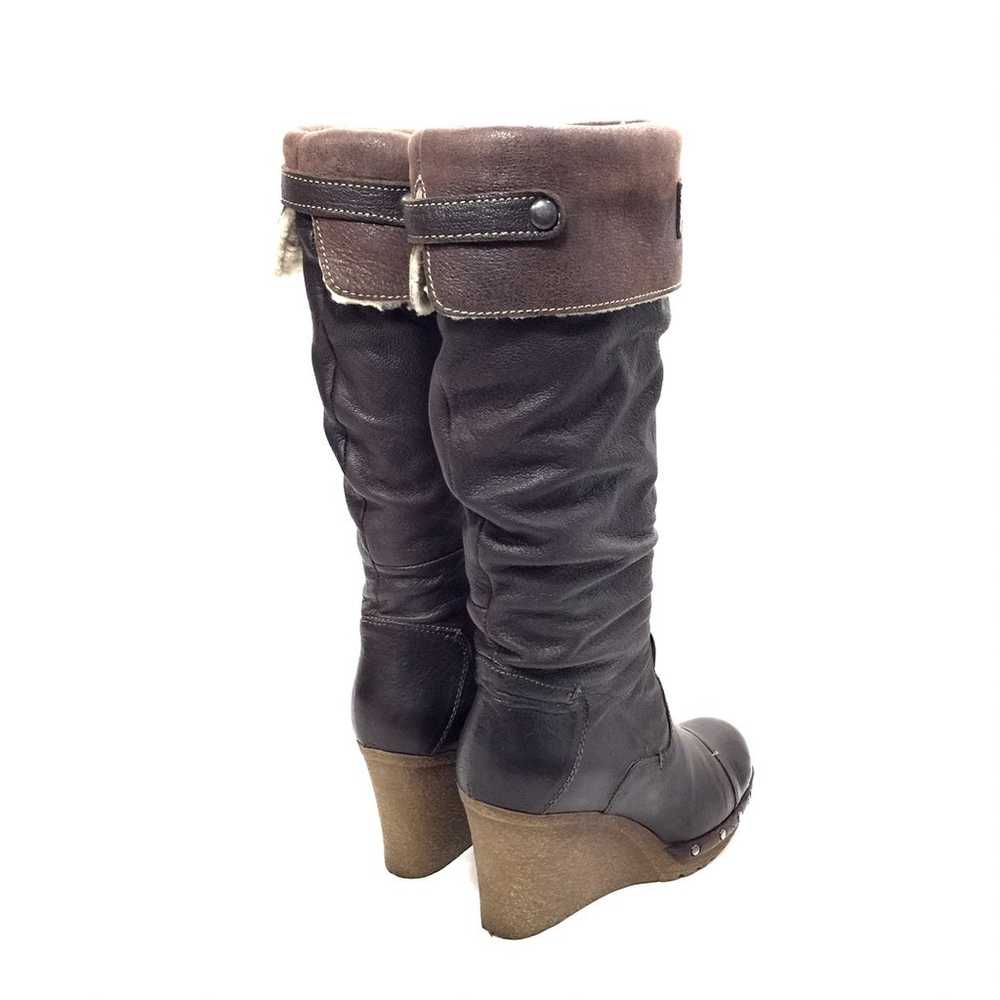 MANAS Brown Leather & Shearling Boots - image 10