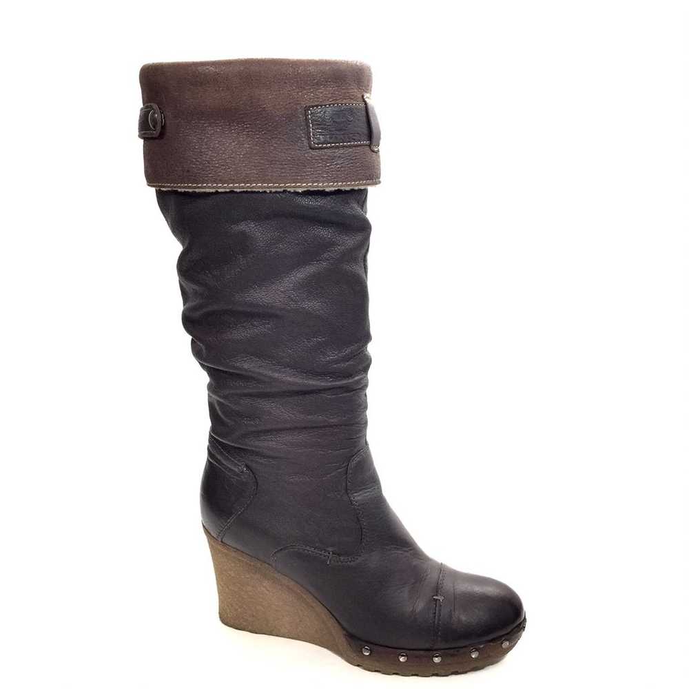 MANAS Brown Leather & Shearling Boots - image 6