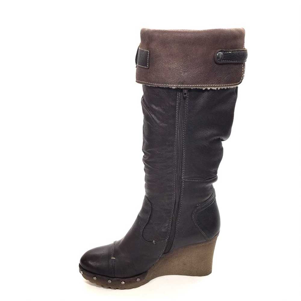 MANAS Brown Leather & Shearling Boots - image 7