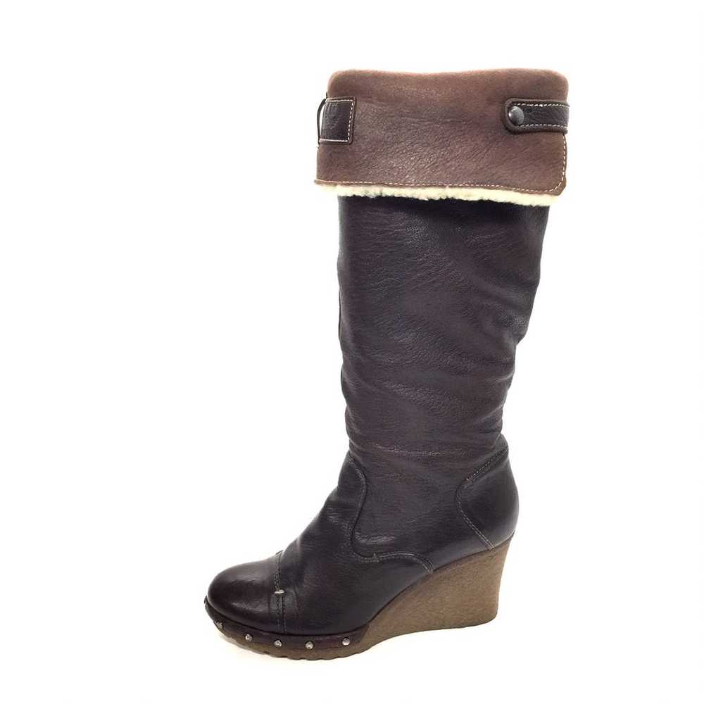 MANAS Brown Leather & Shearling Boots - image 8