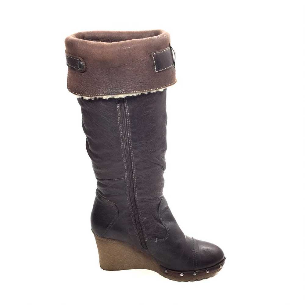 MANAS Brown Leather & Shearling Boots - image 9
