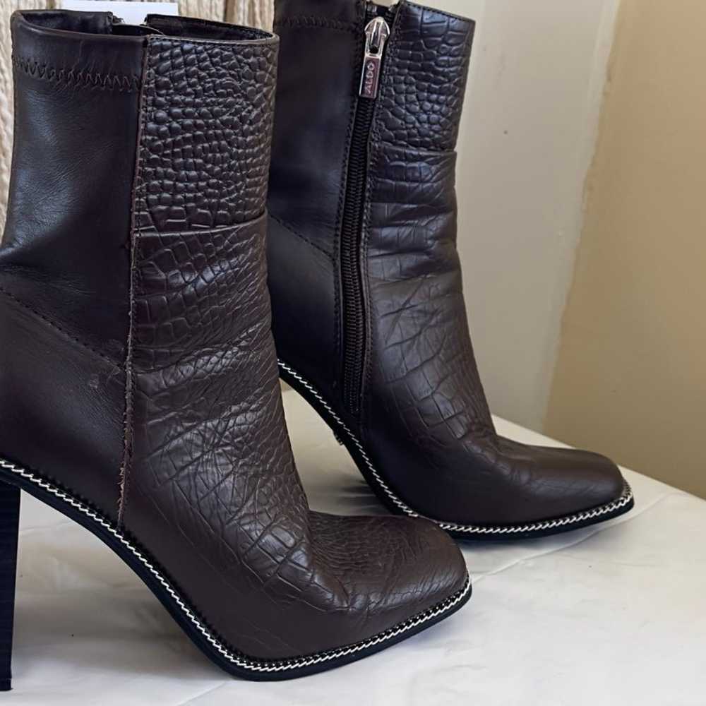 Aldo flex womens leather heal Boots like new  siz… - image 3