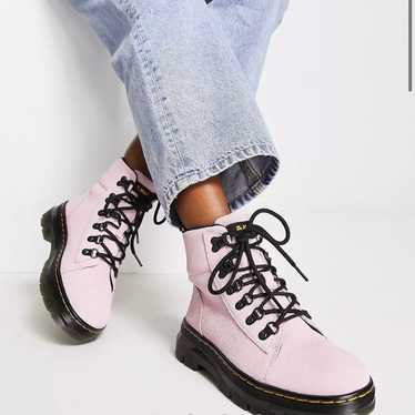 Dr Martens Suede Combs Boots Pink