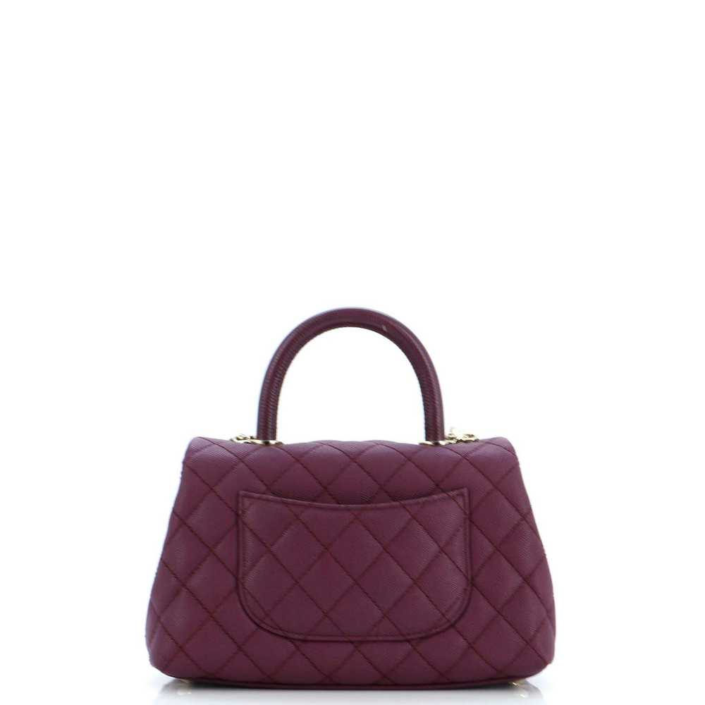 Chanel Coco Top Handle Bag Quilted Caviar with Li… - image 4