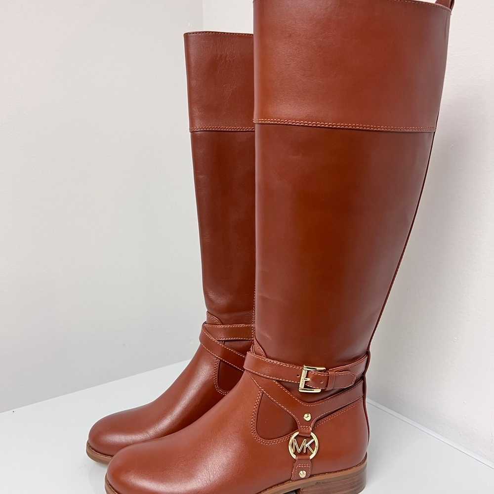 Michael Kors Bryce Leather Riding Boot (Size 5M) - image 1