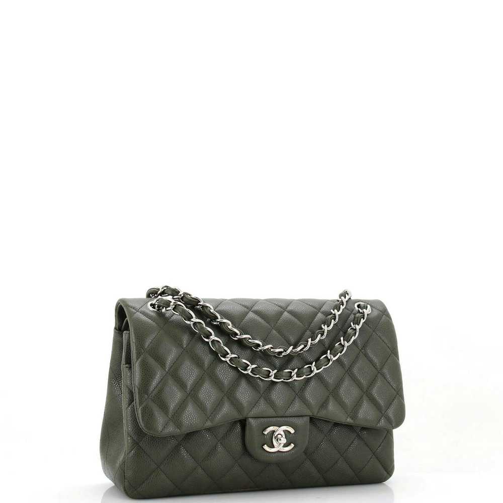 Chanel Classic Double Flap Bag Quilted Caviar Jum… - image 2
