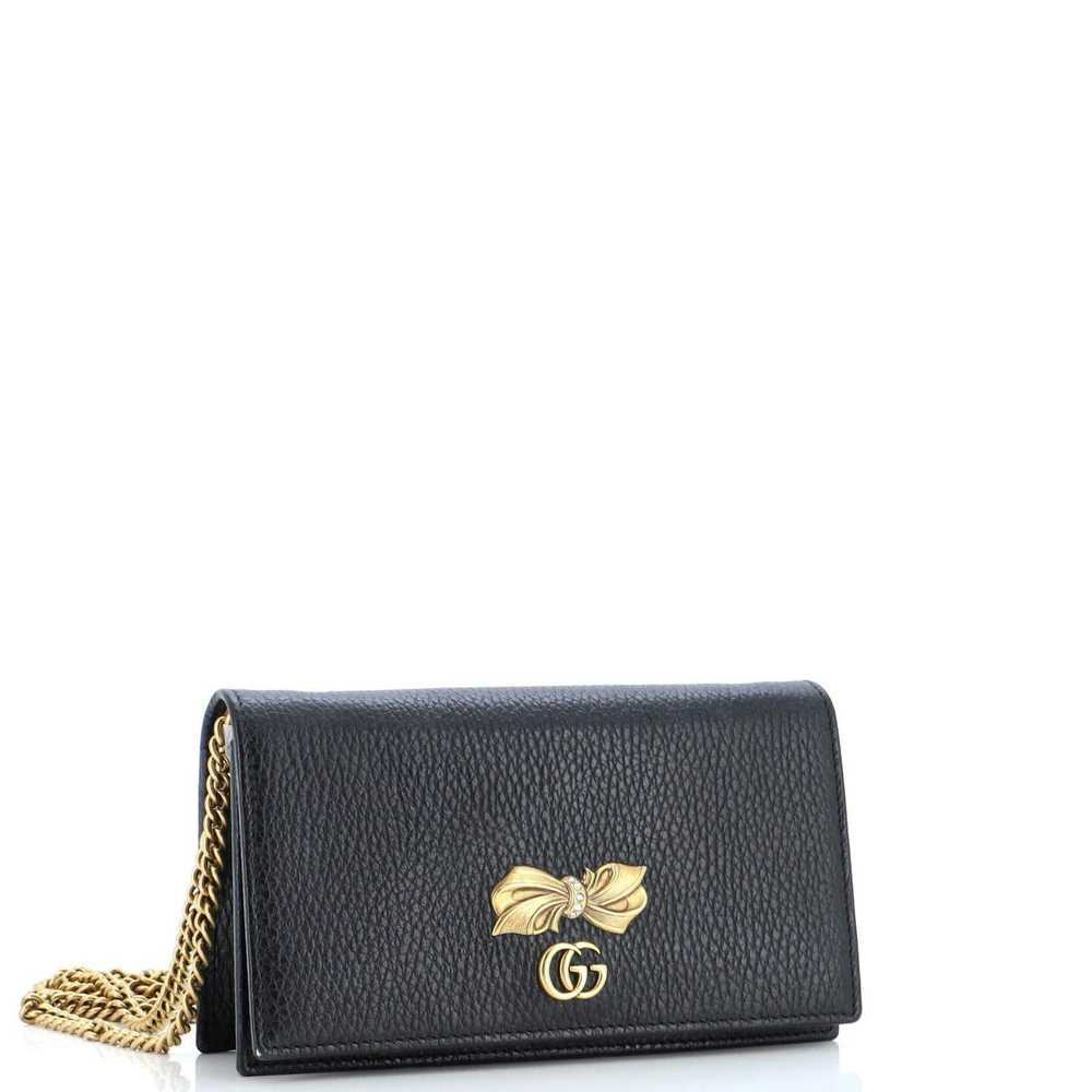 Gucci GG Marmont Chain Wallet Embellished Leather… - image 2