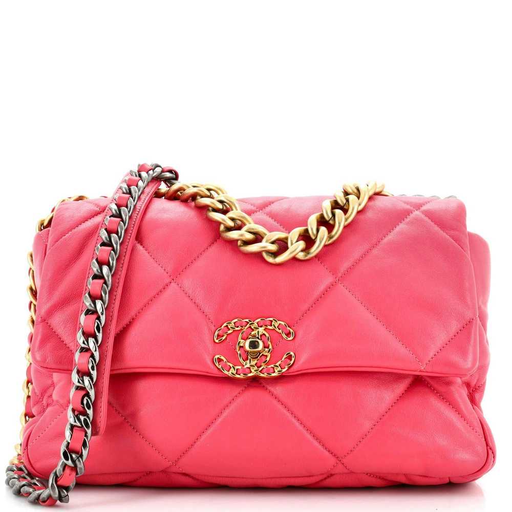 Chanel 19 Flap Bag Quilted Leather Large - image 1