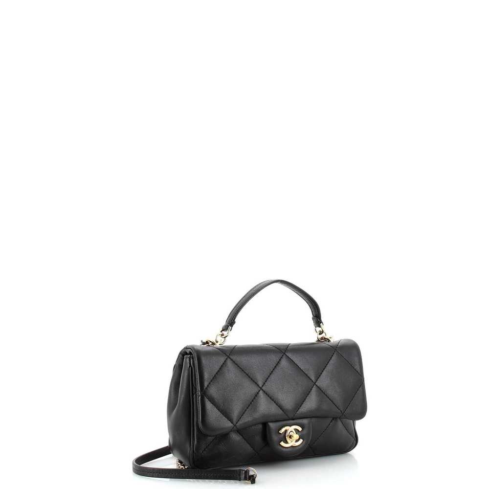 Chanel Easy Carry NM Flap Bag Quilted Lambskin Sm… - image 3