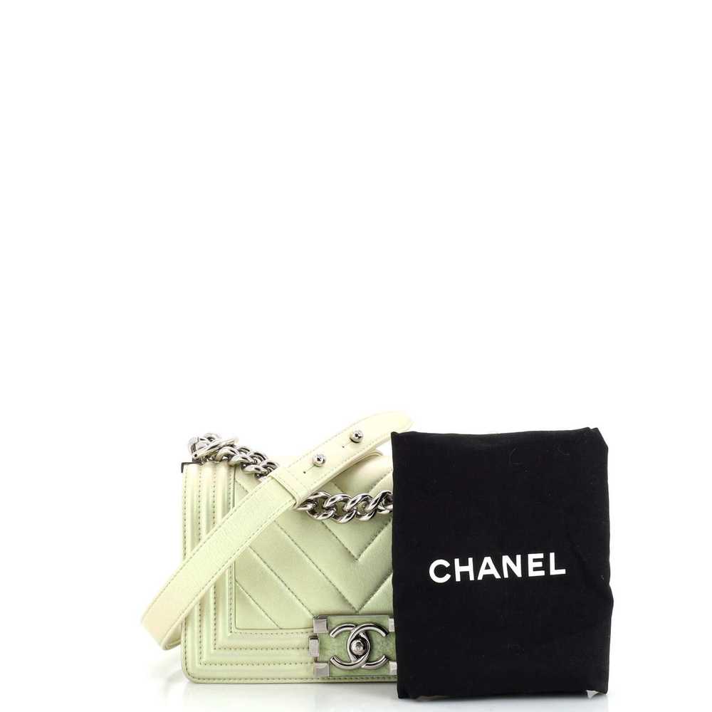 Chanel Boy Flap Bag Iridescent Chevron Lambskin S… - image 2