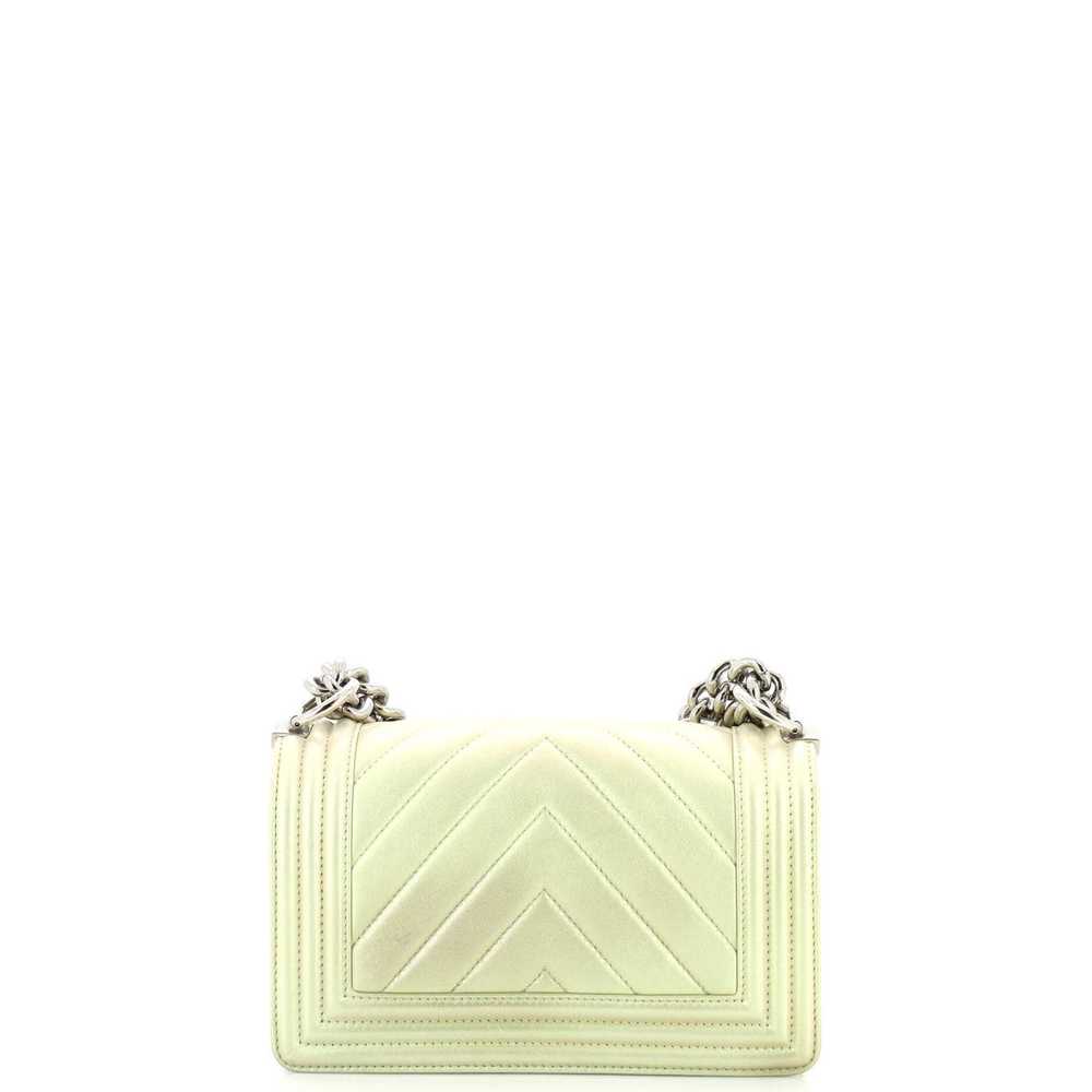 Chanel Boy Flap Bag Iridescent Chevron Lambskin S… - image 4