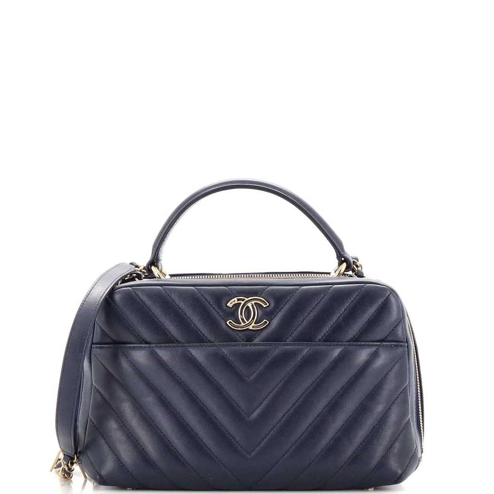 Chanel Trendy CC Bowling Bag Chevron Lambskin Med… - image 1