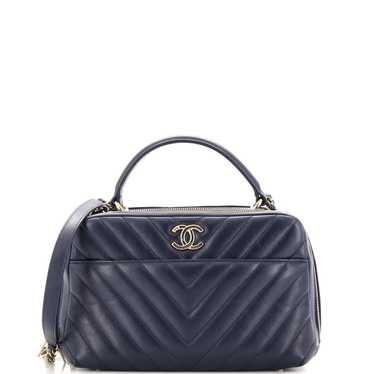 Chanel Trendy CC Bowling Bag Chevron Lambskin Med… - image 1