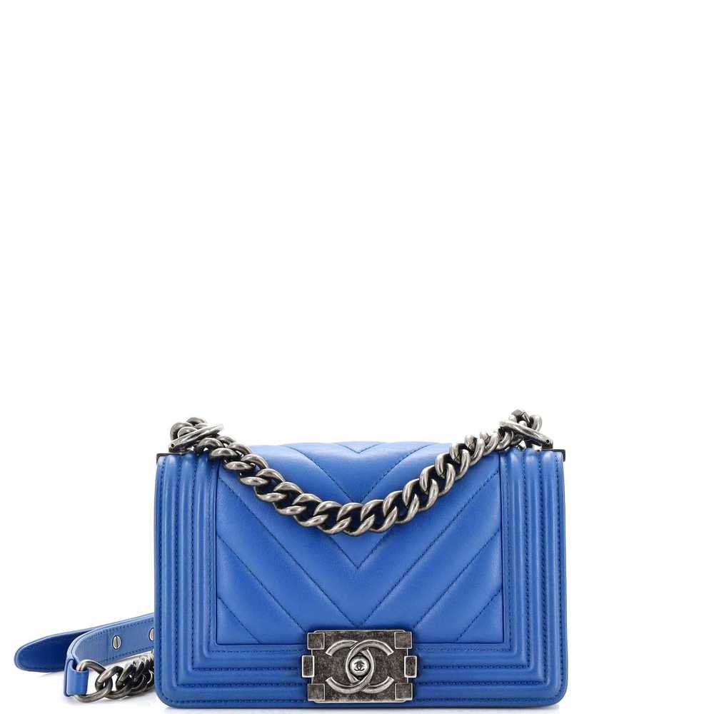 Chanel Boy Flap Bag Chevron Lambskin Small - image 1