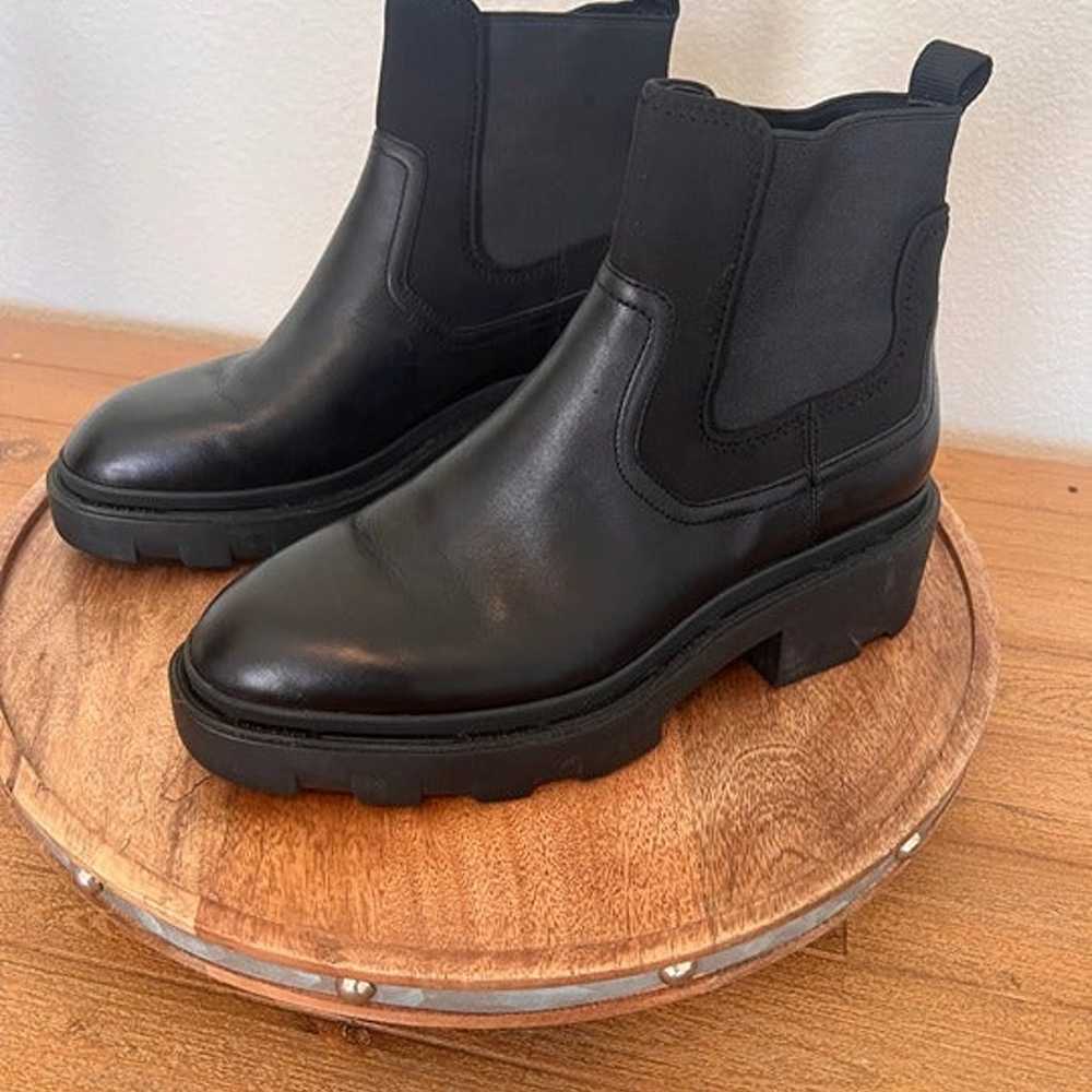 ASH Black Leather Lug Sole Booties - Size 9.5 EU … - image 2