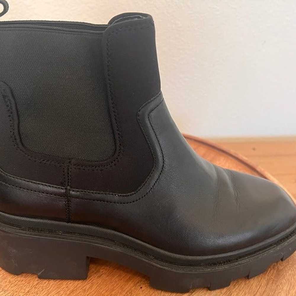 ASH Black Leather Lug Sole Booties - Size 9.5 EU … - image 4
