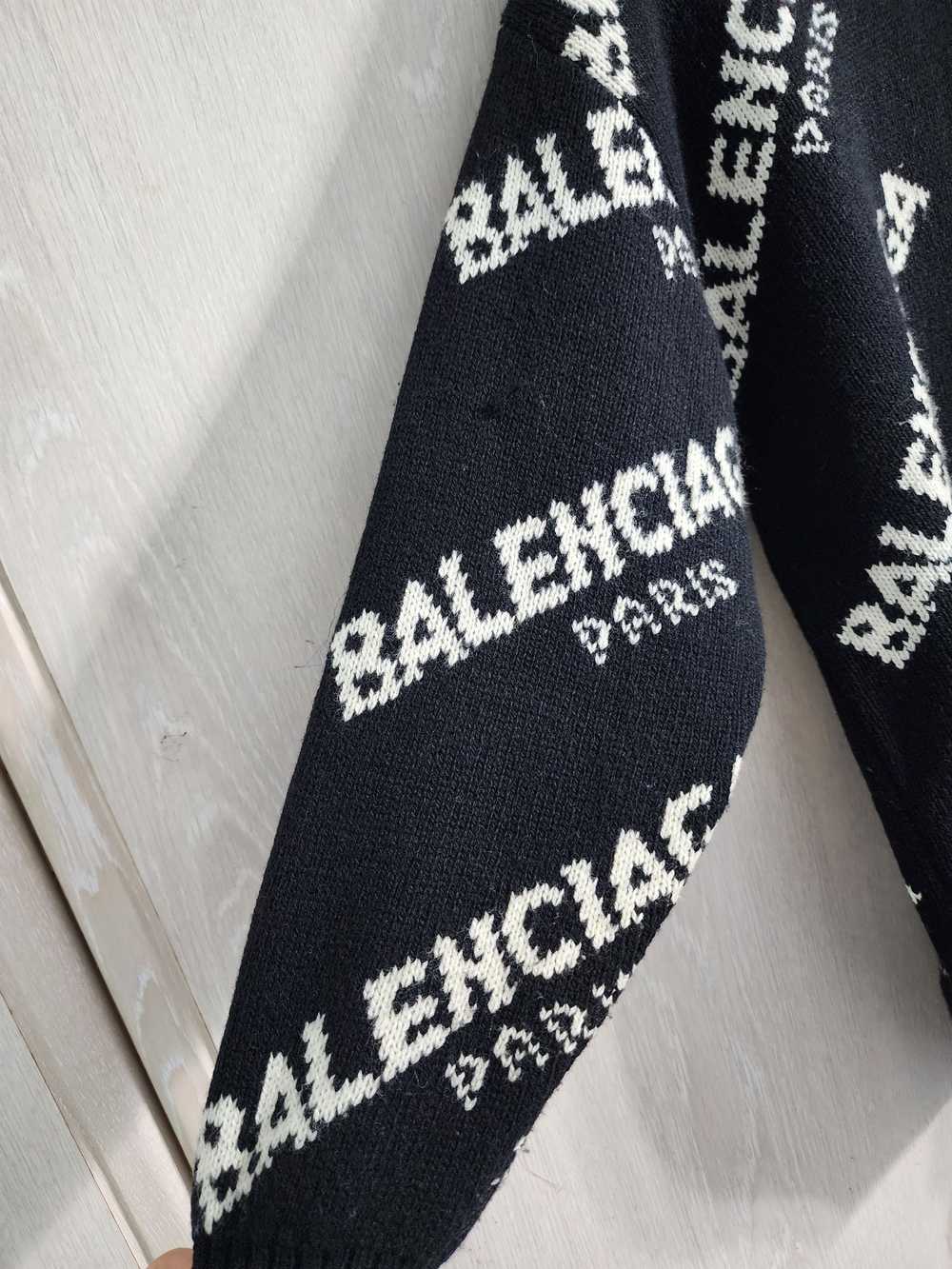 Balenciaga Jacquard Allover Logo Sweater - image 4