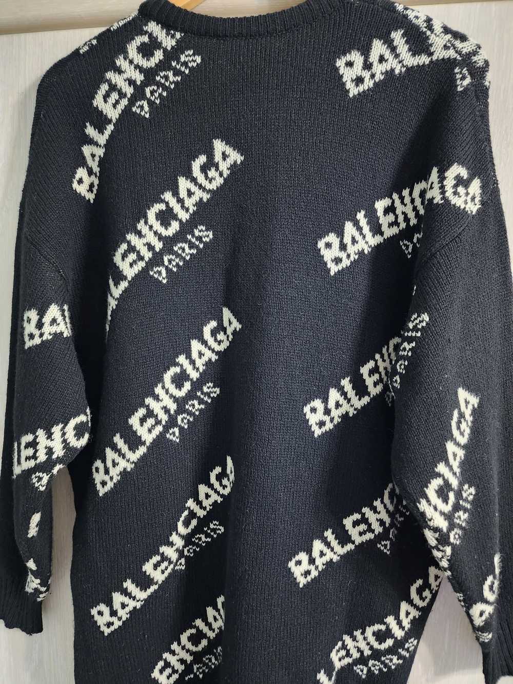 Balenciaga Jacquard Allover Logo Sweater - image 6