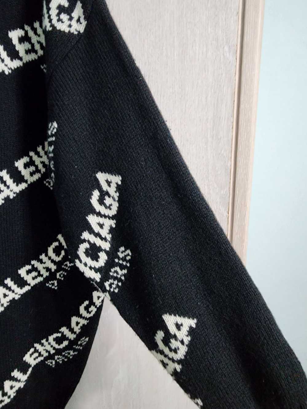 Balenciaga Jacquard Allover Logo Sweater - image 8