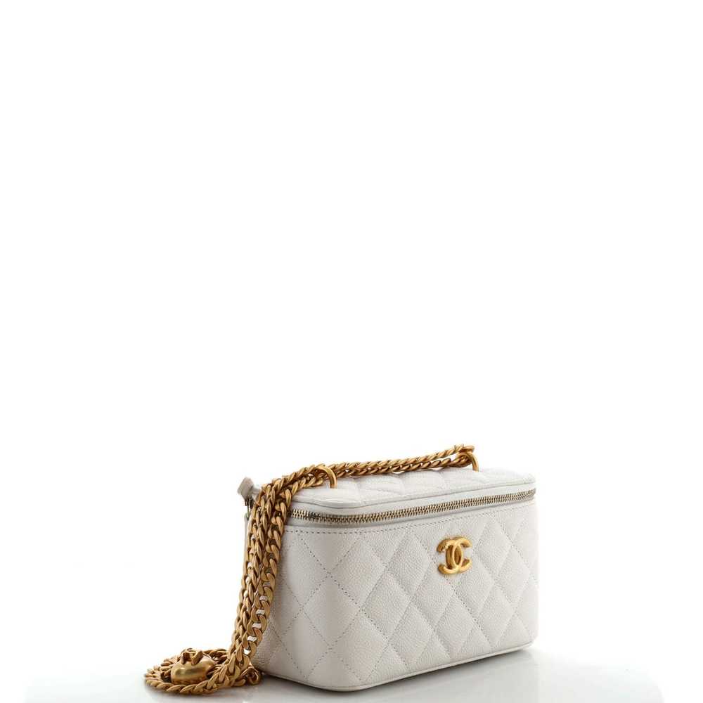 Chanel Sweet Heart Vanity Case with Chain Quilted… - image 2