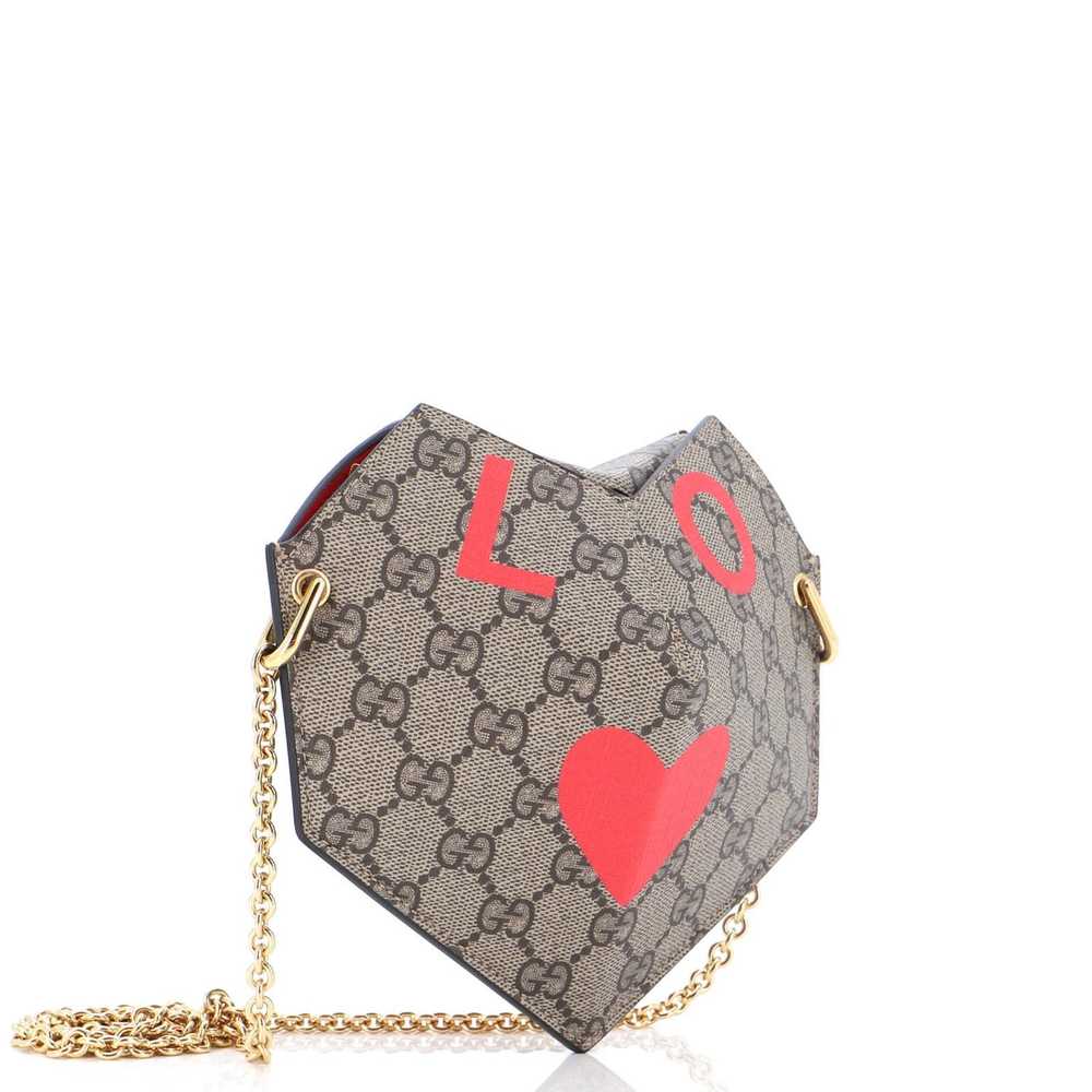 Gucci Valentine's Day Heart Bag Printed GG Coated… - image 2