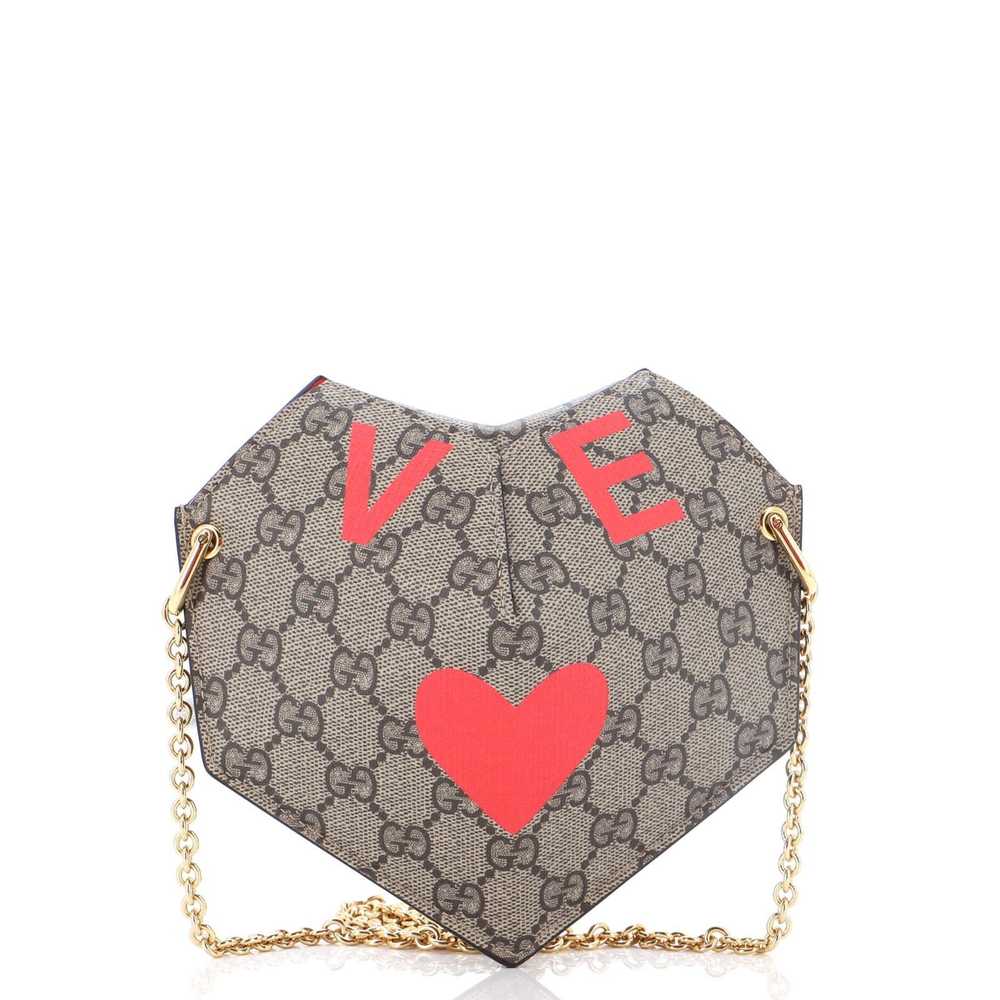 Gucci Valentine's Day Heart Bag Printed GG Coated… - image 3
