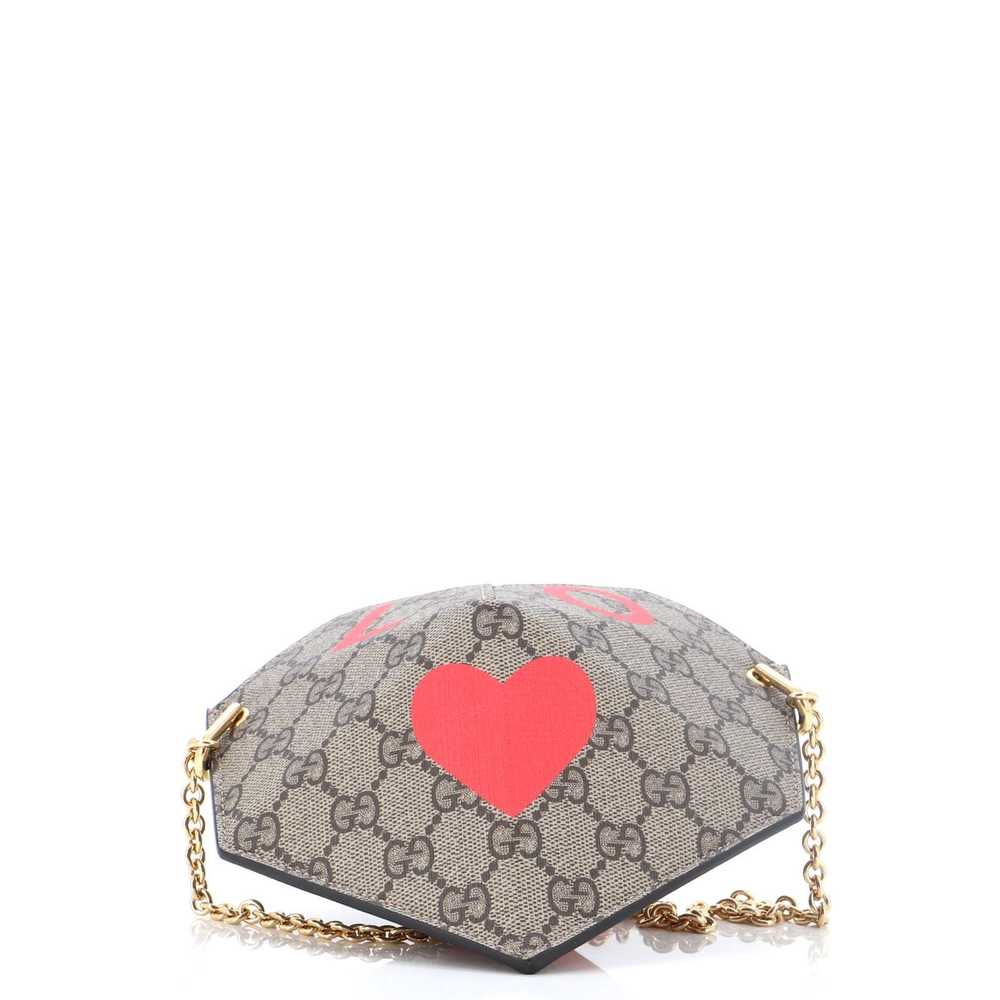 Gucci Valentine's Day Heart Bag Printed GG Coated… - image 4