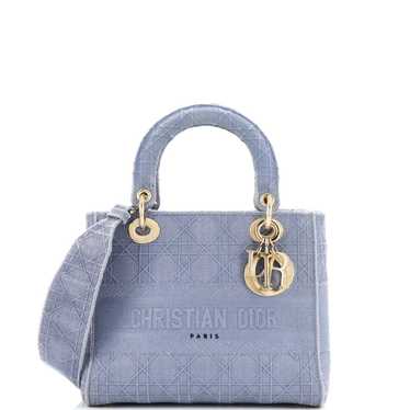 Dior Lady D-Lite Bag Cannage Embroidered Canvas M… - image 1
