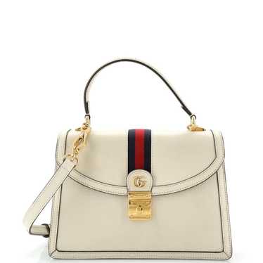 Gucci Ophidia Flap Top Handle Bag Leather Small