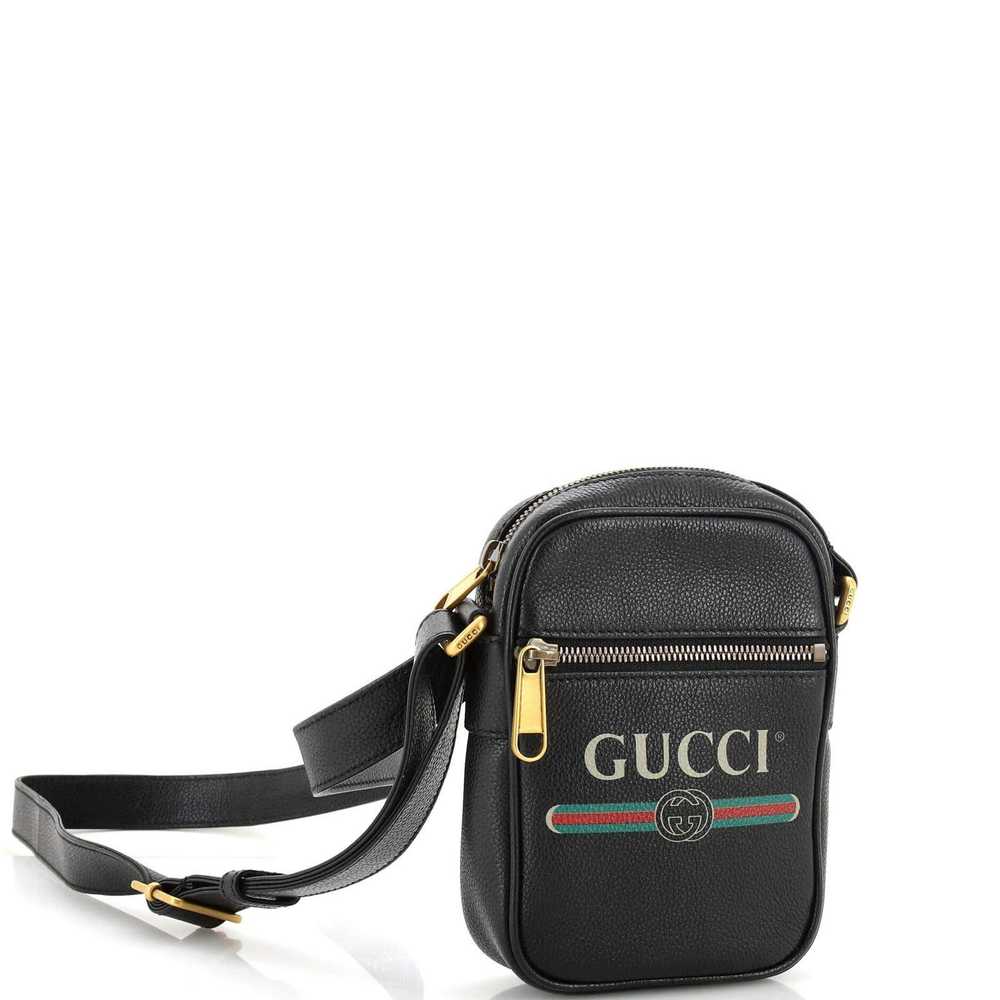 Gucci Logo Zip Messenger Bag Printed Leather Mini - image 2