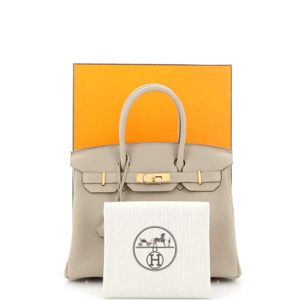 Hermes Birkin Handbag Light Togo with Rose Gold H… - image 2
