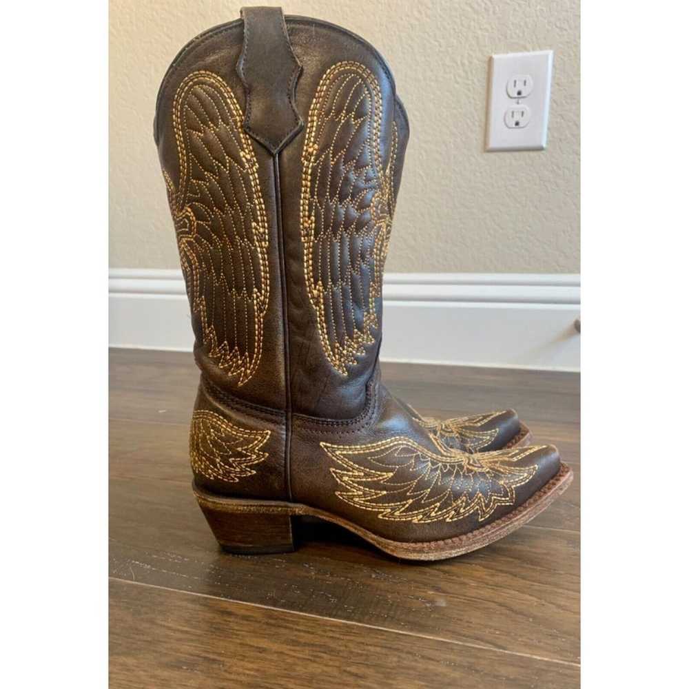 CORRAL Boots Leather Teens 4 T Western Cowboy Gir… - image 2