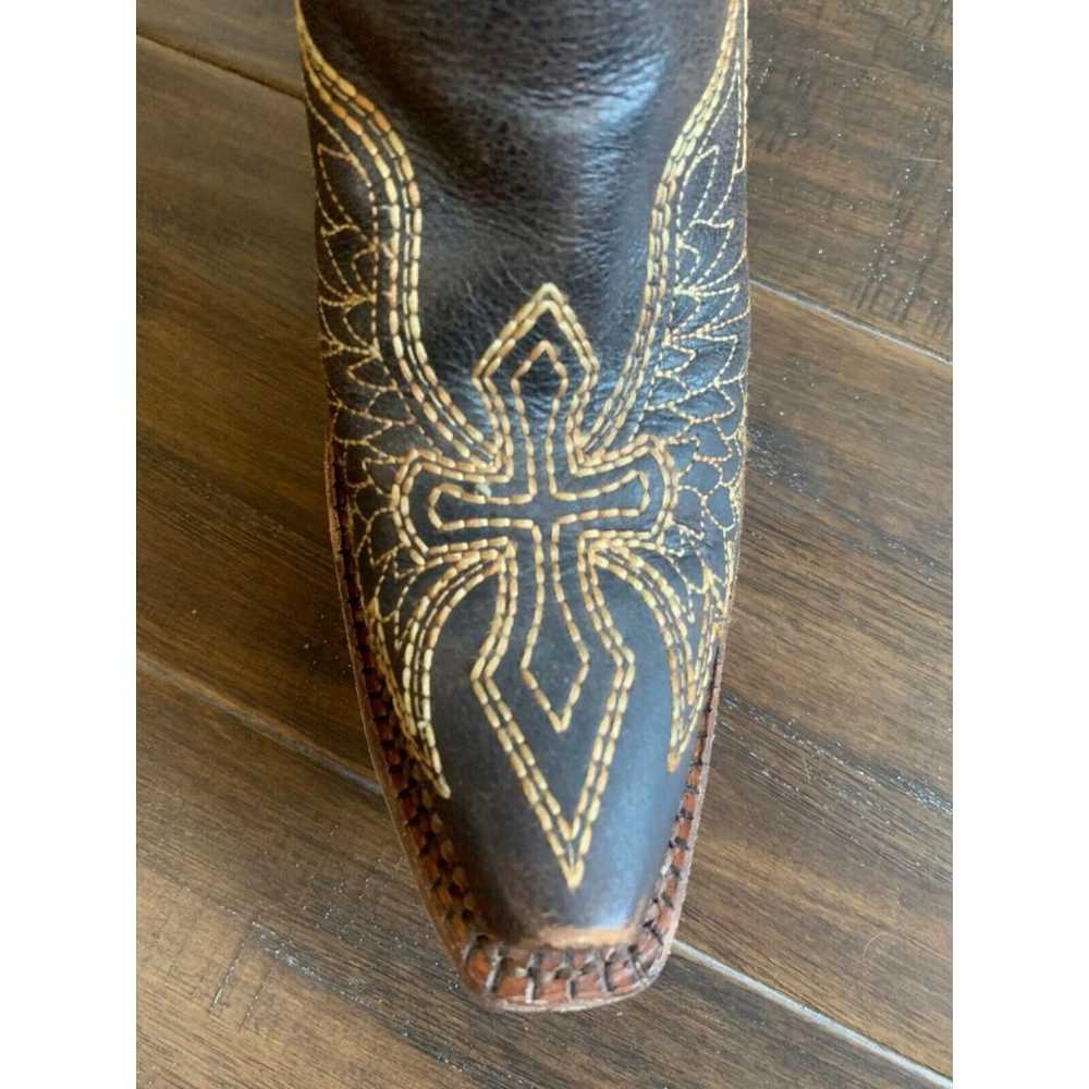 CORRAL Boots Leather Teens 4 T Western Cowboy Gir… - image 6