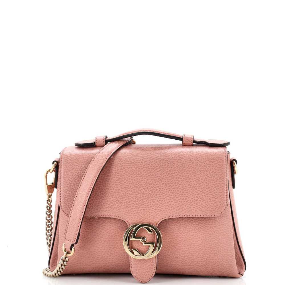 Gucci Interlocking Top Handle Bag (Outlet) Leathe… - image 1