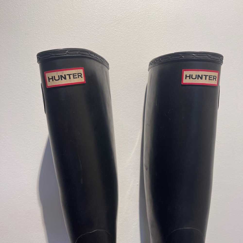 MATTE BLACK HUNTER BOOTS TALL - image 2