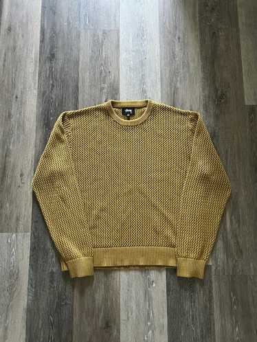 stussy PIGMENT LOOSE GAUGE 　ニット　サイズL Stussy Pigment Dyed Loose Gauge Sweater Black Men's - US