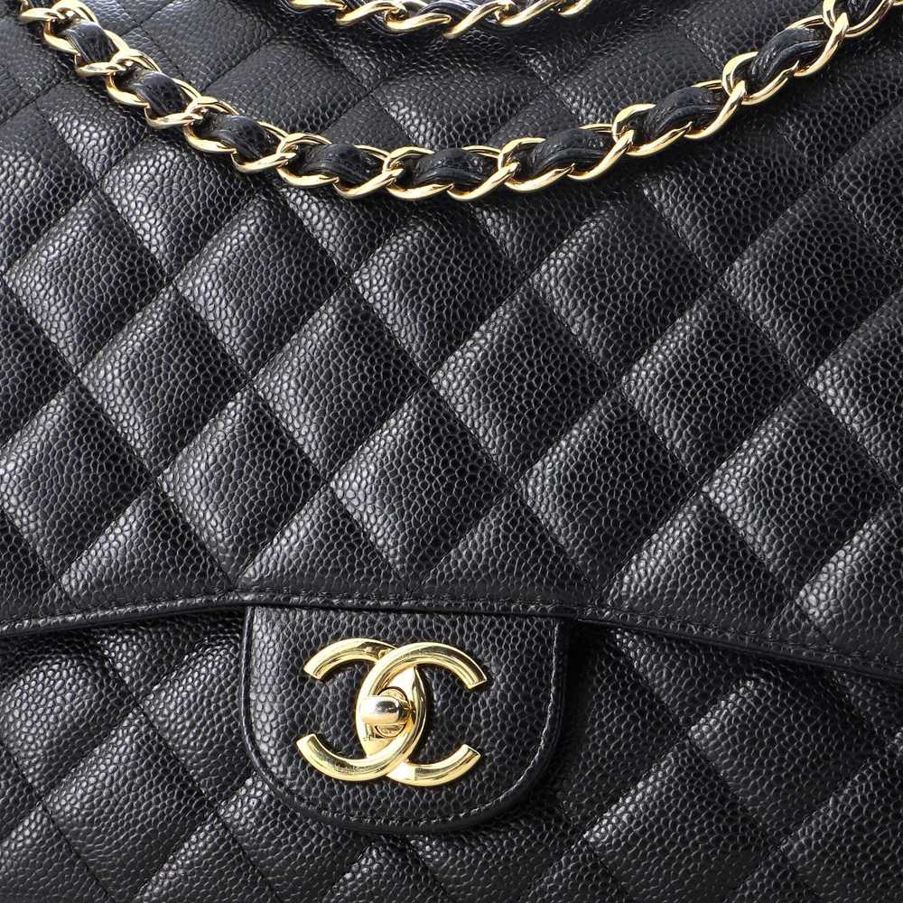 Chanel Classic Double Flap Bag Quilted Caviar Maxi - image 6