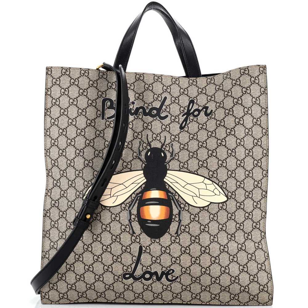 Gucci Convertible Soft Open Tote Printed GG Coate… - image 1