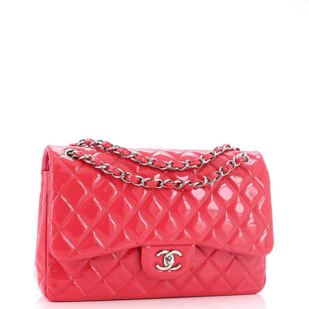 Chanel Classic Double Flap Bag Quilted Patent Jum… - image 2