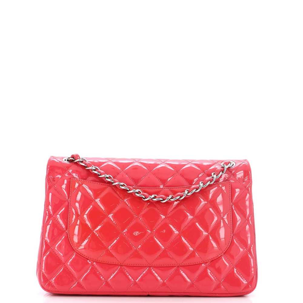 Chanel Classic Double Flap Bag Quilted Patent Jum… - image 3