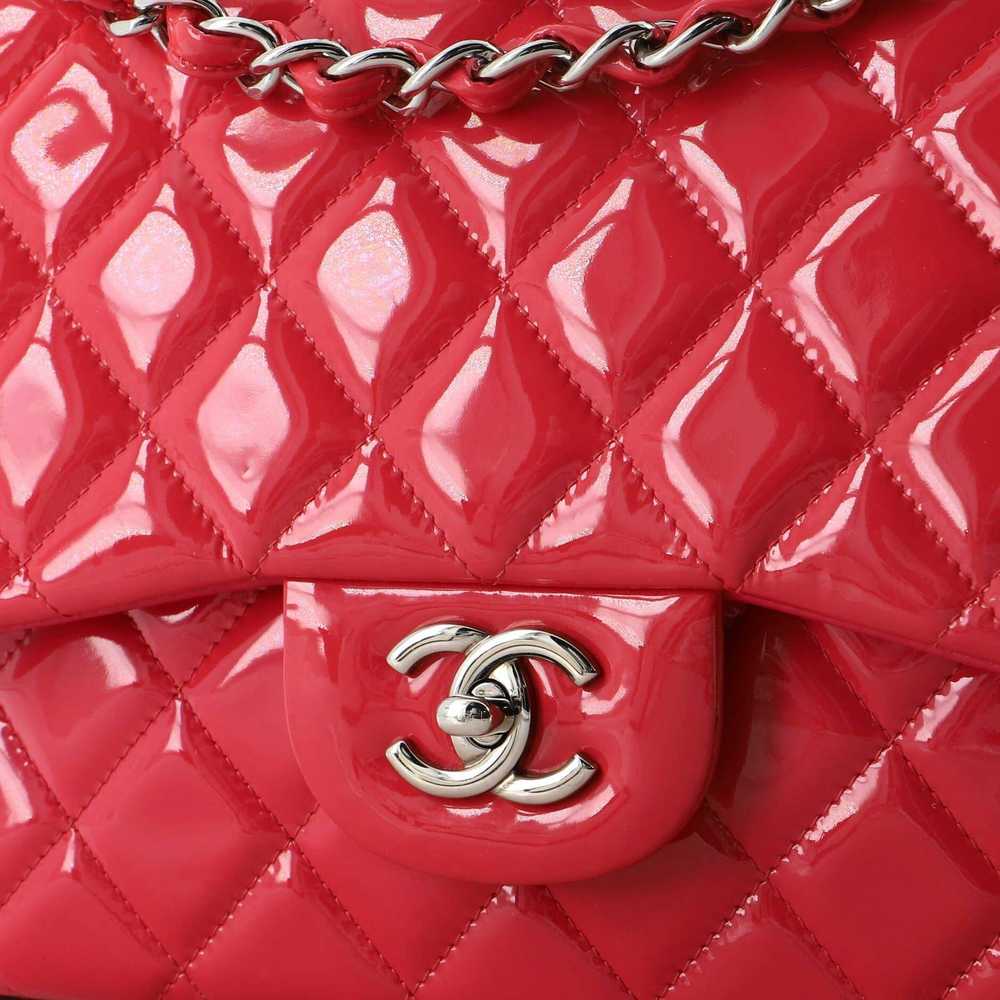 Chanel Classic Double Flap Bag Quilted Patent Jum… - image 6