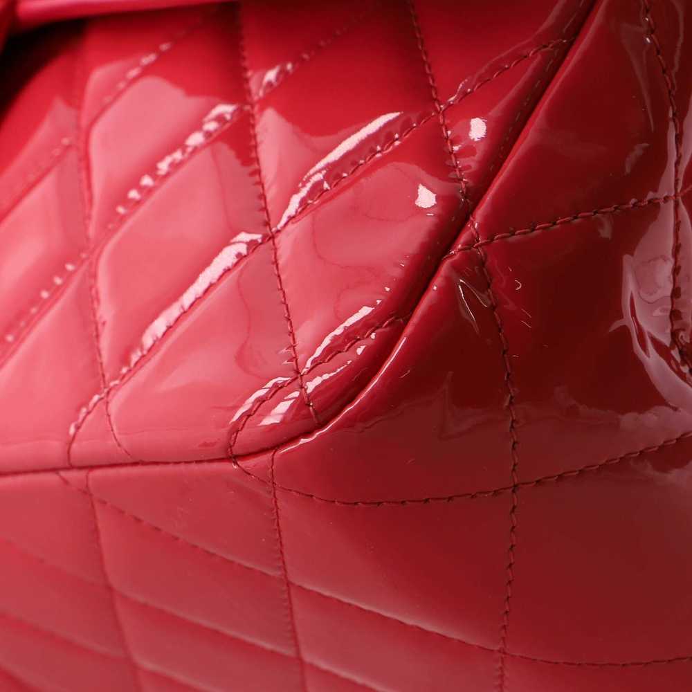 Chanel Classic Double Flap Bag Quilted Patent Jum… - image 7