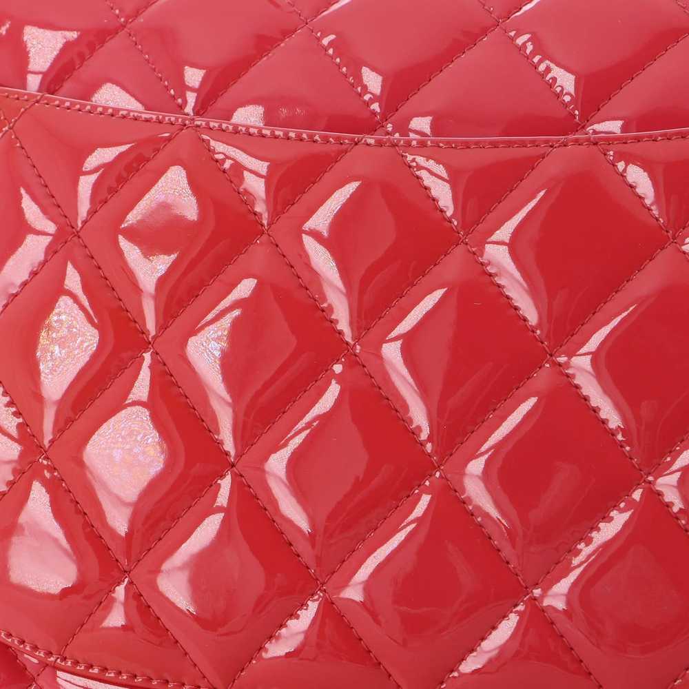 Chanel Classic Double Flap Bag Quilted Patent Jum… - image 8